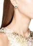 Figure View - Click To Enlarge - LC COLLECTION JEWELLERY - Diamond emerald floral stud earrings