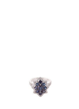 Main View - Click To Enlarge - LC COLLECTION JEWELLERY - Diamond alexandrite platinum and silver cutout ring