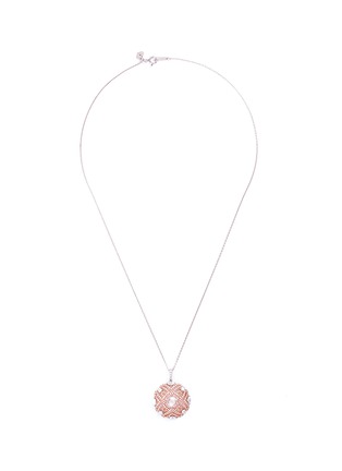 Main View - Click To Enlarge - LC COLLECTION JEWELLERY - Diamond 18k rose and white gold cutout pendant necklace