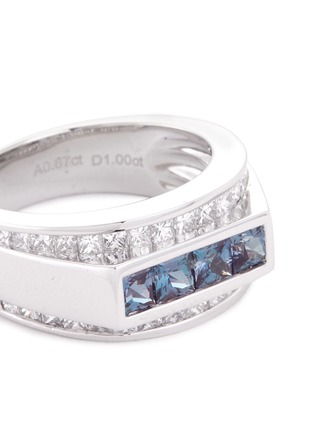 Detail View - Click To Enlarge - LC COLLECTION JEWELLERY - Diamond alexandrite platinum and silver ring