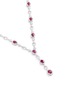 Figure View - Click To Enlarge - LC COLLECTION JEWELLERY - Diamond ruby oval cutout pendant necklace