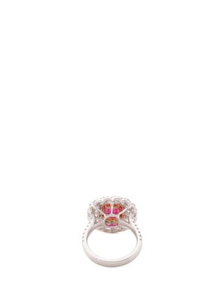 Figure View - Click To Enlarge - LC COLLECTION JEWELLERY - Diamond ruby scalloped ring