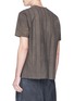 Back View - Click To Enlarge - UMA WANG - 'Tavon' poplin panel stripe jacquard T-shirt