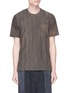 Main View - Click To Enlarge - UMA WANG - 'Tavon' poplin panel stripe jacquard T-shirt