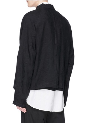 Back View - Click To Enlarge - UMA WANG - 'Jett' layered linen jacket