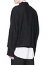 Back View - Click To Enlarge - UMA WANG - 'Jett' layered linen jacket