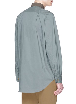 Back View - Click To Enlarge - UMA WANG - 'Theo' colourblock shirt