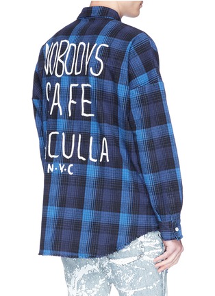 Back View - Click To Enlarge - HACULLA - 'Nobody's Safe' check plaid shirt