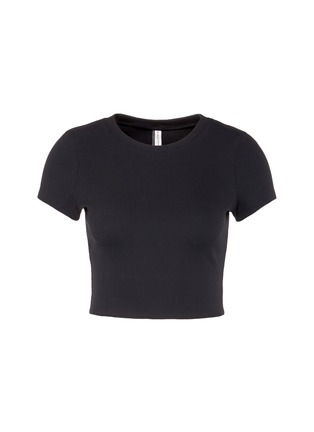 Main View - Click To Enlarge - SOLID & STRIPED - 'The Meghan' ribbed cropped T-shirt