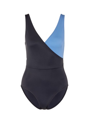 Main View - Click To Enlarge - SOLID & STRIPED - 'Ballerina' colourblock one-piece swimsuit