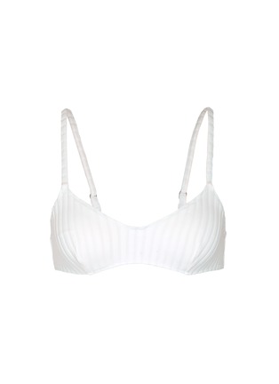 Main View - Click To Enlarge - SOLID & STRIPED - 'The Rachel' ribbed bikini top
