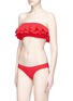 Figure View - Click To Enlarge - LISA MARIE FERNANDEZ - 'Sabine' layered ruffle crepe bikini set