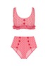 Main View - Click To Enlarge - LISA MARIE FERNANDEZ - 'Colby' button ruffle seersucker bikini set