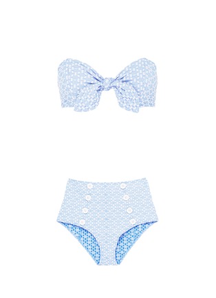 Main View - Click To Enlarge - LISA MARIE FERNANDEZ - 'Poppy' seersucker bikini set