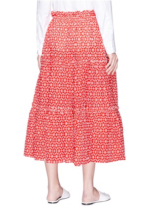 Back View - Click To Enlarge - LISA MARIE FERNANDEZ - 'Peasant' daisy broderie anglaise midi skirt