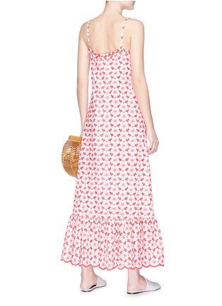 Figure View - Click To Enlarge - LISA MARIE FERNANDEZ - Belted floral broderie anglaise maxi dress