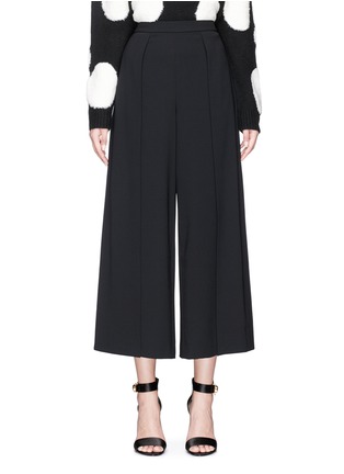 Main View - Click To Enlarge - ALICE & OLIVIA - 'Larissa' pleated side flap crepe gauchos