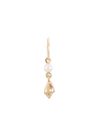 Main View - Click To Enlarge - SOPHIE BILLE BRAHE - 'Petite Conque de Perle' pearl 14k yellow gold shell drop earrings