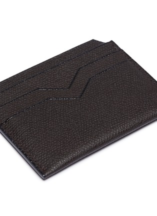 Detail View - Click To Enlarge - VALEXTRA - Leather card holder – Dark Brown