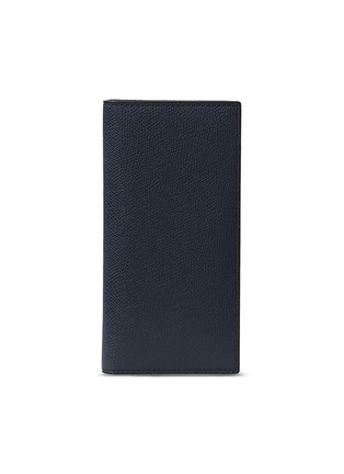 Main View - Click To Enlarge - VALEXTRA - Leather vertical wallet – Dark Blue