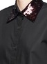 Detail View - Click To Enlarge - DRIES VAN NOTEN - 'Clavell' sequinned collar poplin shirt