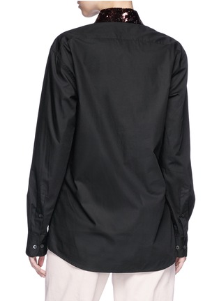 Back View - Click To Enlarge - DRIES VAN NOTEN - 'Clavell' sequinned collar poplin shirt