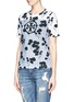 Front View - Click To Enlarge - TORY BURCH - 'Gabriel' floral print and stripe T-shirt