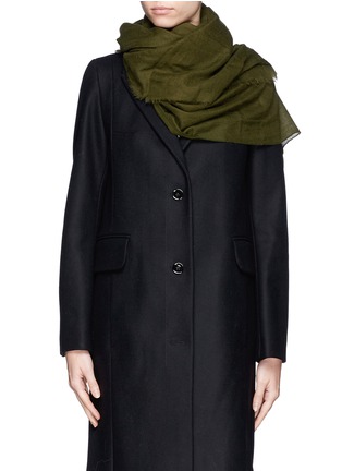 Figure View - Click To Enlarge - JANAVI - 'Supreme Natural' cashmere twill scarf