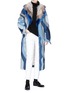 Figure View - Click To Enlarge - DRIES VAN NOTEN - 'Rift' detachable faux fur collar patchwork denim jacket