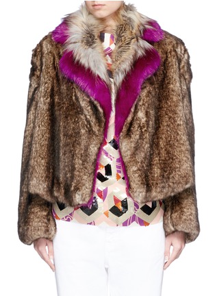 Main View - Click To Enlarge - DRIES VAN NOTEN - 'Rimbald' faux fur jacket