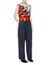 Figure View - Click To Enlarge - DRIES VAN NOTEN - 'Charle' mixed print pleated crepe top