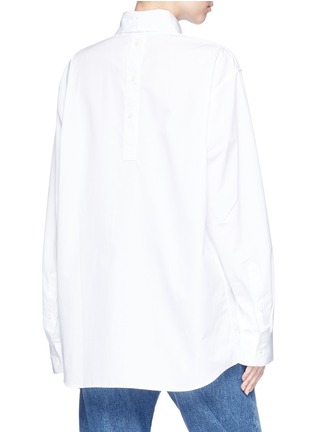 Back View - Click To Enlarge - DRIES VAN NOTEN - 'Contis' funnel neck oversized poplin shirt