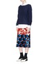 Figure View - Click To Enlarge - DRIES VAN NOTEN - 'Shine' sequin circle floral print velveteen skirt