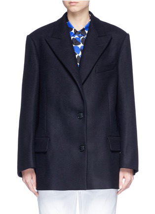Main View - Click To Enlarge - DRIES VAN NOTEN - 'Remingo' wool blend melton suiting jacket