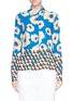 Main View - Click To Enlarge - DRIES VAN NOTEN - 'Cakung' floral geometric print crepe shirt
