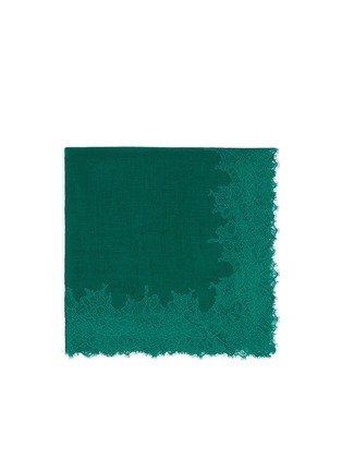 Main View - Click To Enlarge - JANAVI - Lace border cashmere shawl
