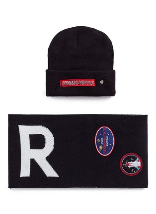 Main View - Click To Enlarge - STEREO VINYLS - Beanie and muffler set