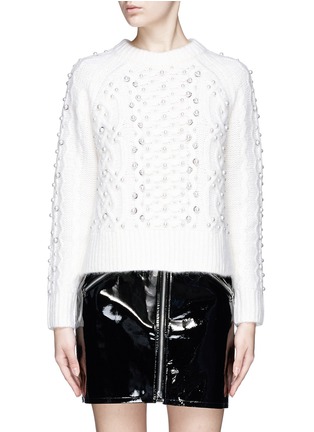 Main View - Click To Enlarge - RAG & BONE - 'Jemima' faux pearl cable knit sweater