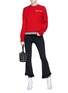 Figure View - Click To Enlarge - RAG & BONE - 'Vicky' slogan embroidered Merino wool blend sweater