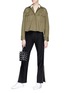 Figure View - Click To Enlarge - RAG & BONE - 'Mason' lace-up side cropped poplin shirt