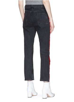 Back View - Click To Enlarge - RAG & BONE - 'Straight' stripe outseam jeans