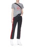 Figure View - Click To Enlarge - RAG & BONE - 'Straight' stripe outseam jeans