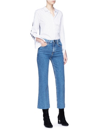 Figure View - Click To Enlarge - RAG & BONE - 'Ankle Justin' high rise cropped wide leg jeans