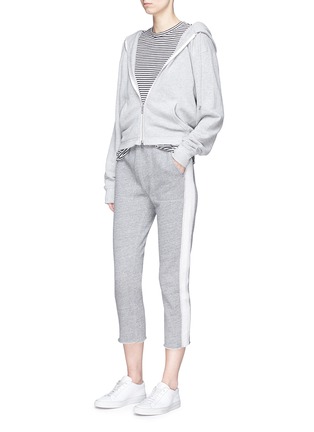 Figure View - Click To Enlarge - RAG & BONE - Reverse outseam raw cuff cropped scout pants