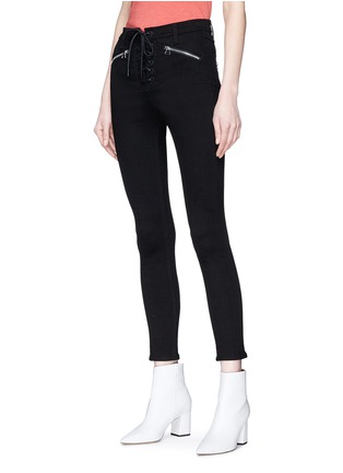 Front View - Click To Enlarge - RAG & BONE - 'Gia' lace-up skinny jeans