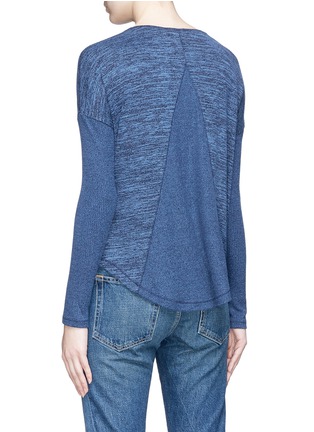 Back View - Click To Enlarge - RAG & BONE - 'Amelie' marl ribbed sleeve T-shirt
