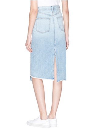 Back View - Click To Enlarge - RAG & BONE - 'Sakato' frayed asymmetric hem denim skirt