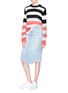 Figure View - Click To Enlarge - RAG & BONE - 'Sakato' frayed asymmetric hem denim skirt
