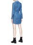 Figure View - Click To Enlarge - RAG & BONE - 'Destroyed Sadie' tie front colourblock chambray dress