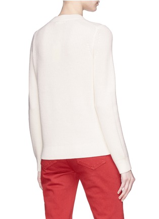 Back View - Click To Enlarge - RAG & BONE - 'Tori' cut out collar Merino wool sweater